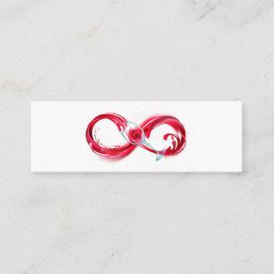 Infinity with Red Wine Mini Business Card