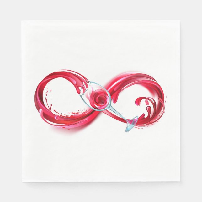 Infinity with Red Wine Napkin (Front)