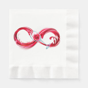 Infinity with Red Wine Napkin