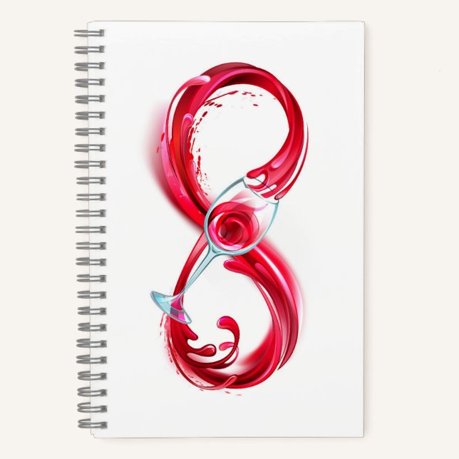 Infinity with Red Wine Notebook (Front)