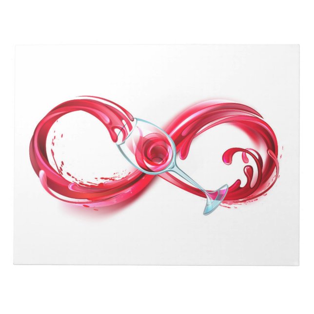 Infinity with Red Wine Notepad (Front)