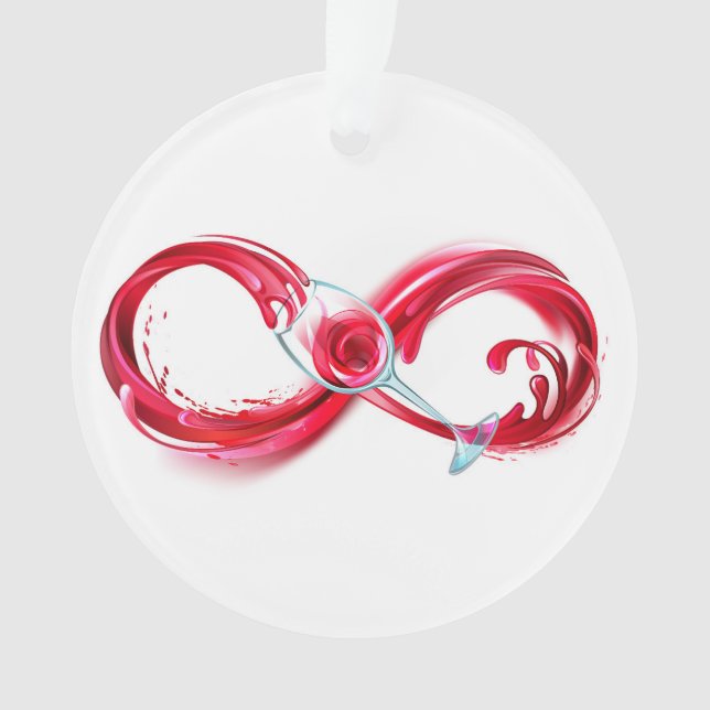 Infinity with Red Wine Ornament (Front)