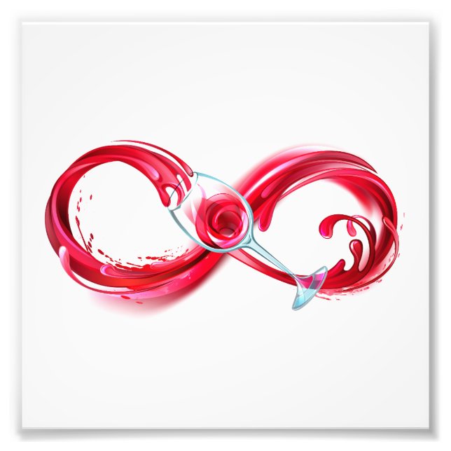 Infinity with Red Wine Photo Print (Front)
