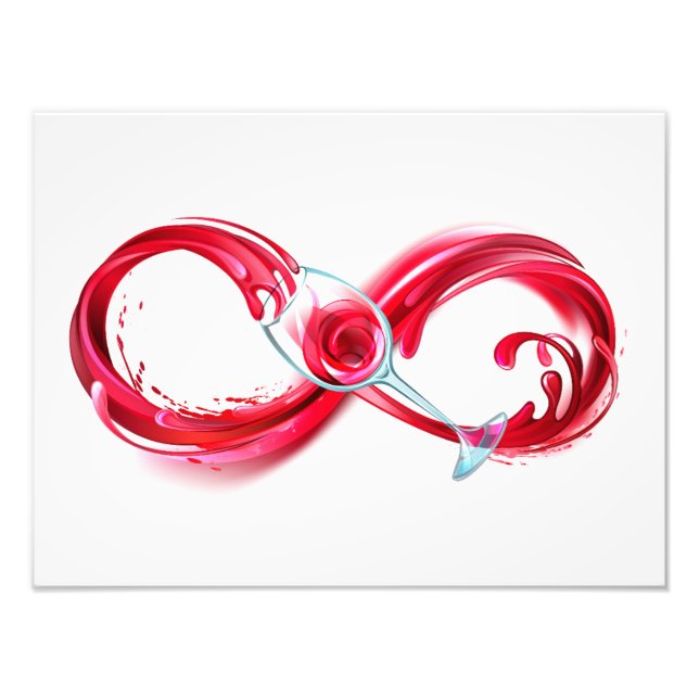 Infinity with Red Wine Photo Print (Front)