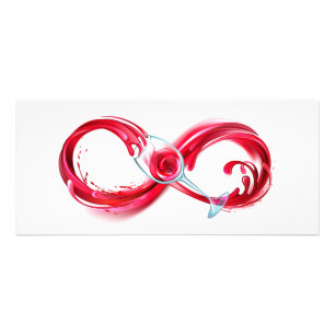 Infinity with Red Wine Rack Card
