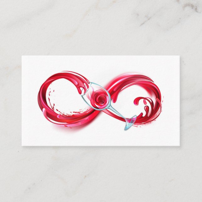 Infinity with Red Wine Referral Card (Front)