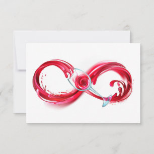 Infinity with Red Wine RSVP Card