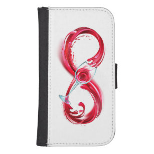 Infinity with Red Wine Samsung S4 Wallet Case