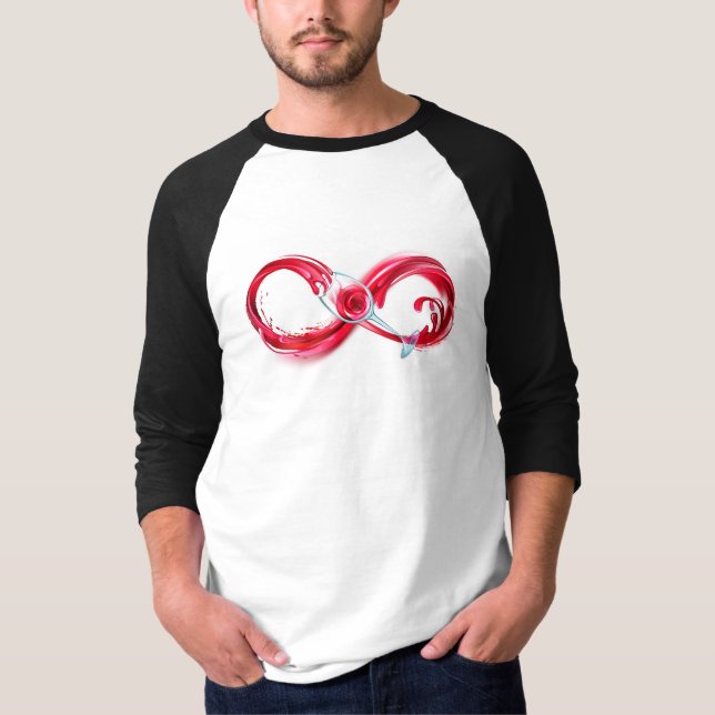 Infinity with Red Wine T-Shirt (Front)