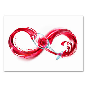 Infinity with Red Wine Table Number