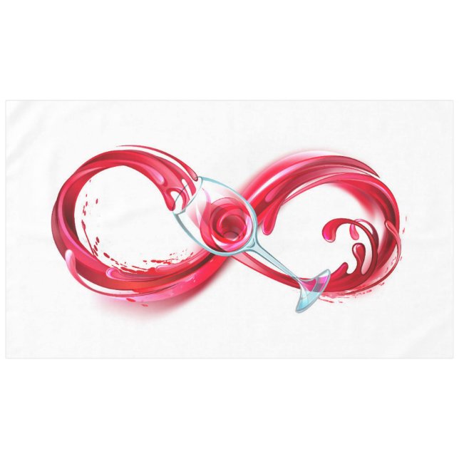 Infinity with Red Wine Tablecloth (Front (Horizontal))