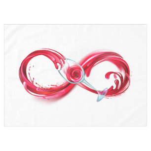 Infinity with Red Wine Tablecloth