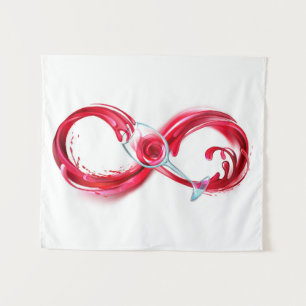 Infinity with Red Wine Tapestry