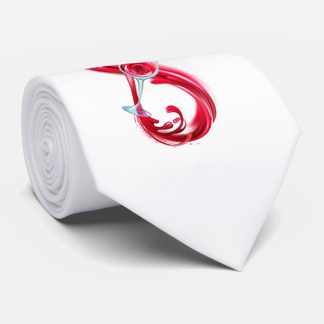 Infinity with Red Wine Tie (Rolled)