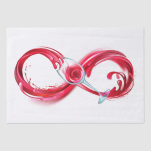 Infinity with Red Wine Tissue Paper