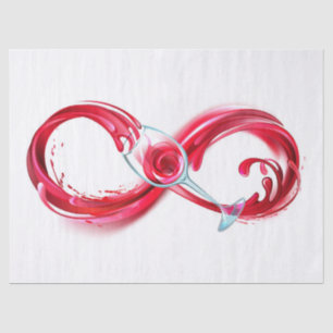 Infinity with Red Wine Tissue Paper