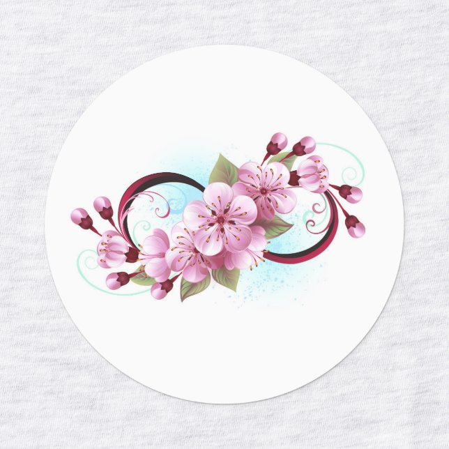 Infinity with Sakura Blossom Flowers (Design 3)