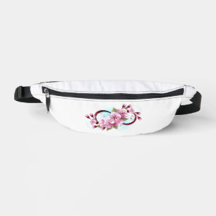 Infinity with Sakura Blossom Flowers Bum Bags