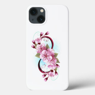 Infinity with Sakura Blossom Flowers iPhone 13 Case