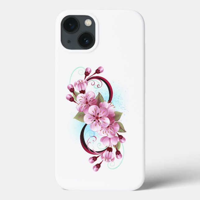 Infinity with Sakura Blossom Flowers Case-Mate iPhone Case (Back)