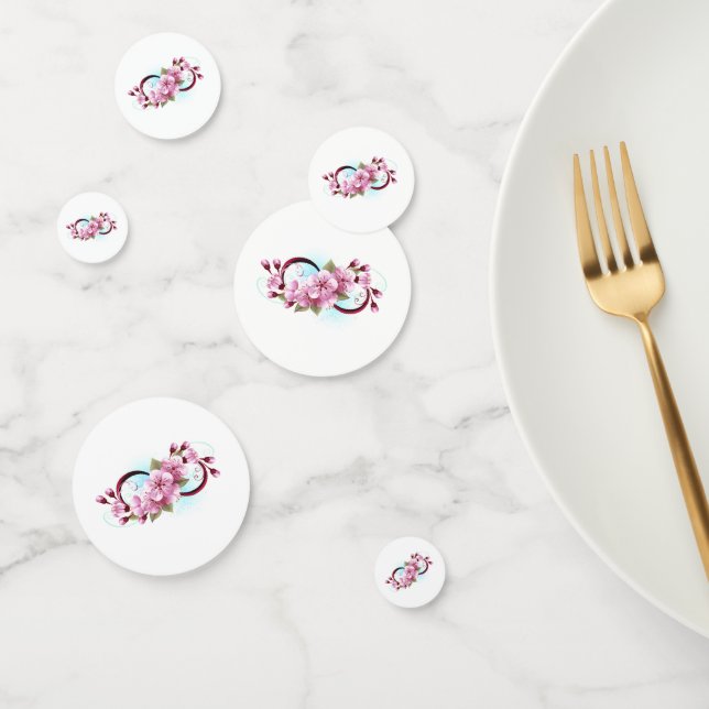 Infinity with Sakura Blossom Flowers Confetti (Group)