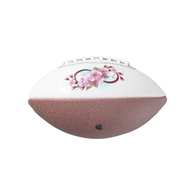 Infinity with Sakura Blossom Flowers Football (Rotated 270)