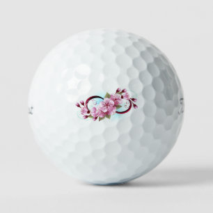 Infinity with Sakura Blossom Flowers Golf Balls