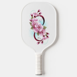Infinity with Sakura Blossom Flowers Pickleball Paddle