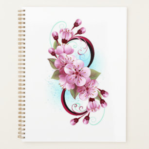 Infinity with Sakura Blossom Flowers Planner