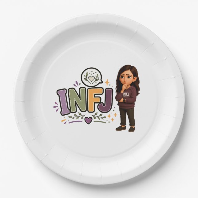 INFJ — The Guardian of Ideas Paper Plate (Front)