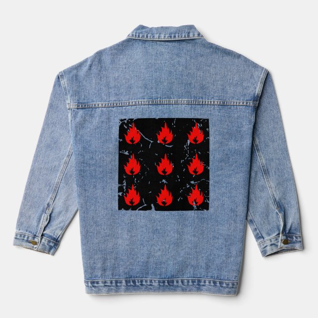 Inflammable Vintage Denim Jacket (Back)