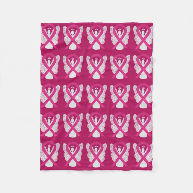 Inflammatory Breast Cancer Awareness Soft Blankets (Front)