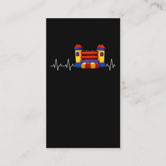 Inflatable Castle Kids Bouncy Castle Heartbeat Business Card (Front)
