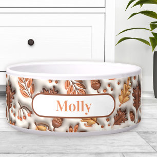 Inflated Fall Leaves Acorn Tiles Name Modern Pet