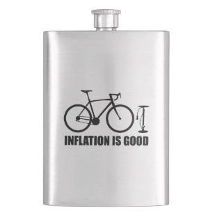 Inflation Is Good Bicycle Hip Flask