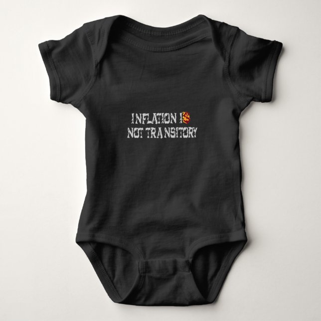 Inflation is not transitory baby bodysuit (Front)