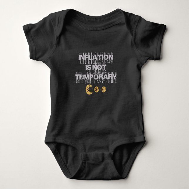 Inflation is not transitory baby bodysuit (Front)