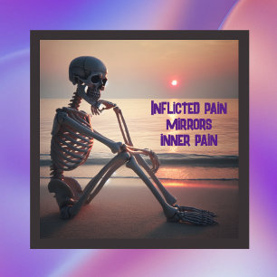 Inflicted Pain Mirrors Inner Pain   Photo Print