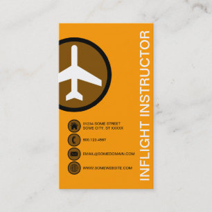 INFLIGHT INSTRUCTOR bubbles Business Card