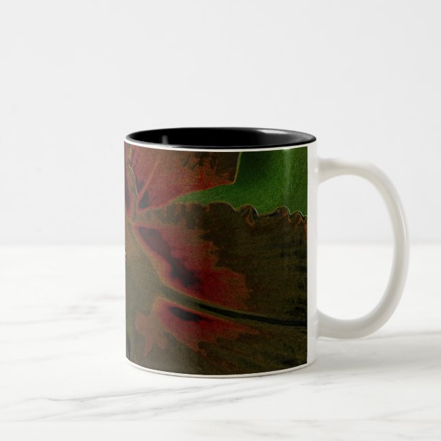 Inflorescence of Allium aflatunense Two-Tone Coffee Mug (Right)
