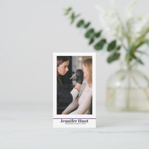 Influence,  Minimalist Social Media Makeup Artist  Business Card