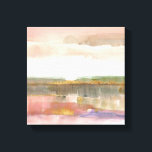 Influence of Line and Colour Gold Crop Canvas Print<br><div class="desc">A soft abstract design in soft peach and pink shades. Artist : Mike Schick</div>