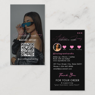 Influencer Business Grid Social Media Thank You Card