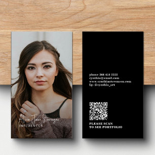 Influencer profile photo QR code  Business Card