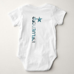 INFLUENCER Trend Abstract Blue Ocean Baby Bodysuit