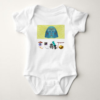 influential stone 意志ある石 baby bodysuit