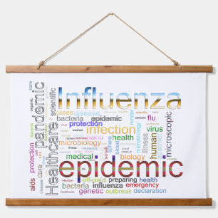 influenza flu Related Text Hanging Tapestry