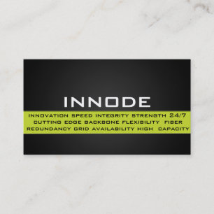 Info Box in Green Business Card