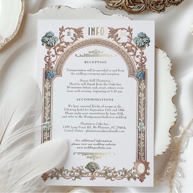 Info Card Victorian Royal Elegance Wedding (Creator Uploaded)