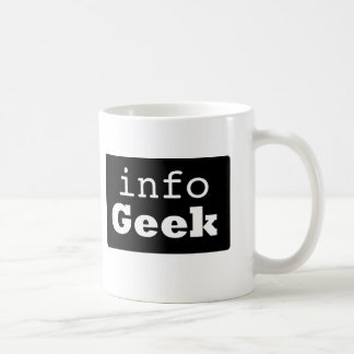 Info Geek mug (logo: white text, black background)